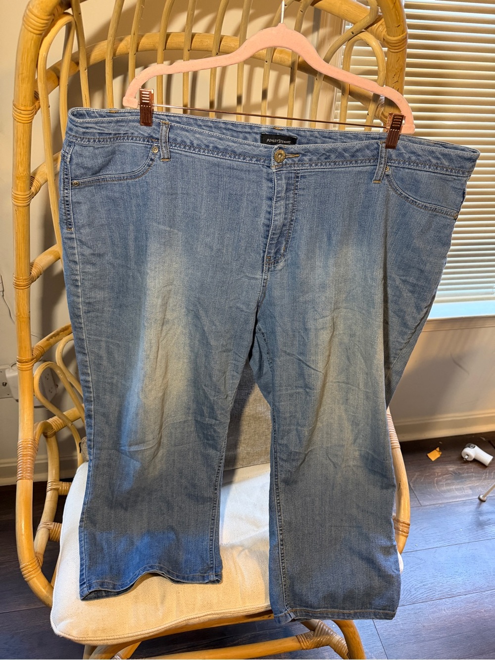 Ashley Stewart Plus Size 24 Light Wash Stretch Bootcut Jeans Women’s Denim Pant